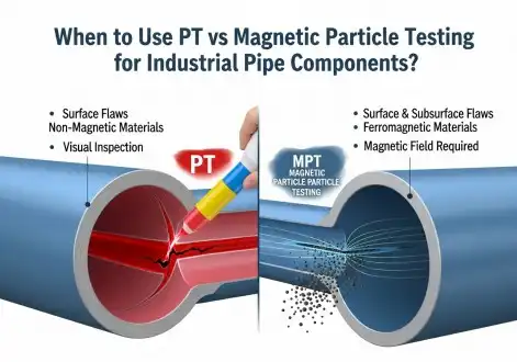 When to Use PT vs Magnetic Particle Testing for Industrial Pipe Components？